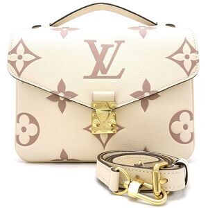 Louis Vuitton Pochette Metis MM Emplant Bicolor Crème Bois de Rose